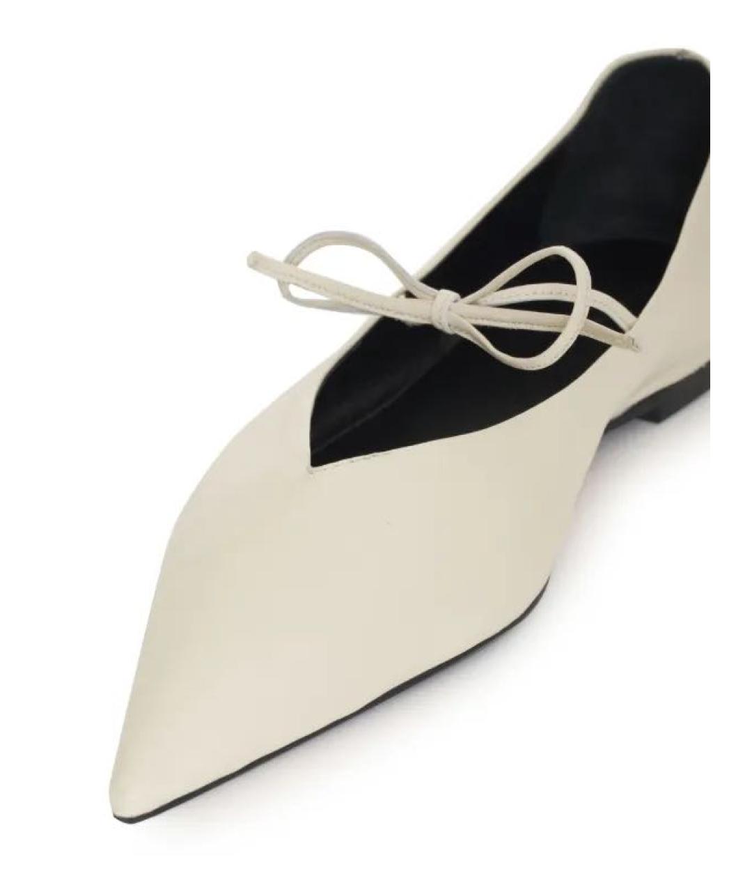 ANINE BING Бежевые кожаные балетки, фото 3