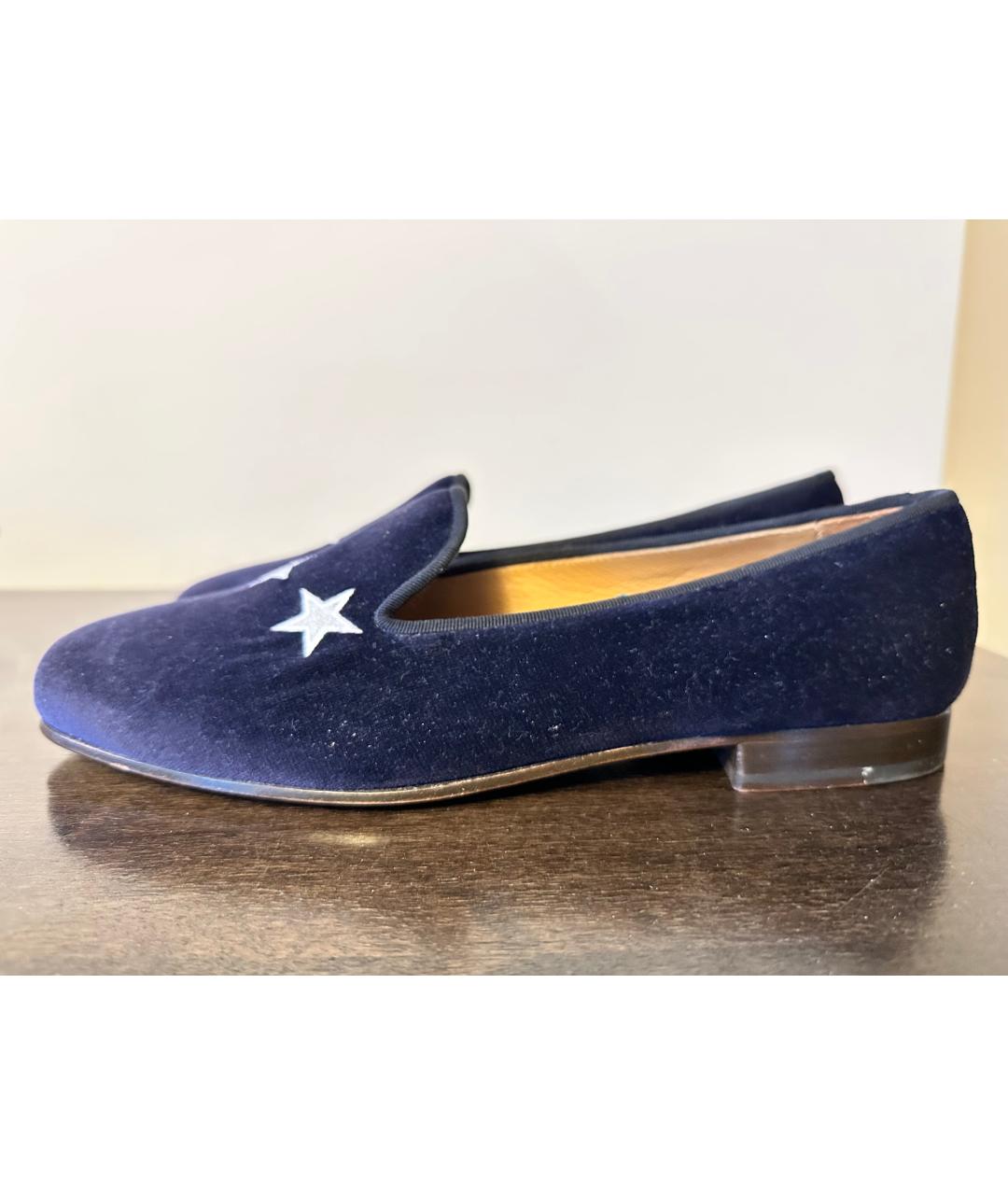 12 STOREEZ Синие бархатные лоферы, фото 5