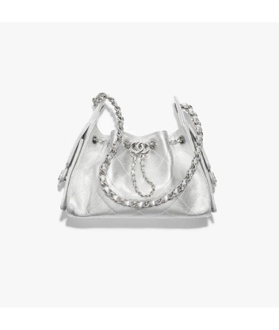 CHANEL Серебряная сумка через плечо, фото 2