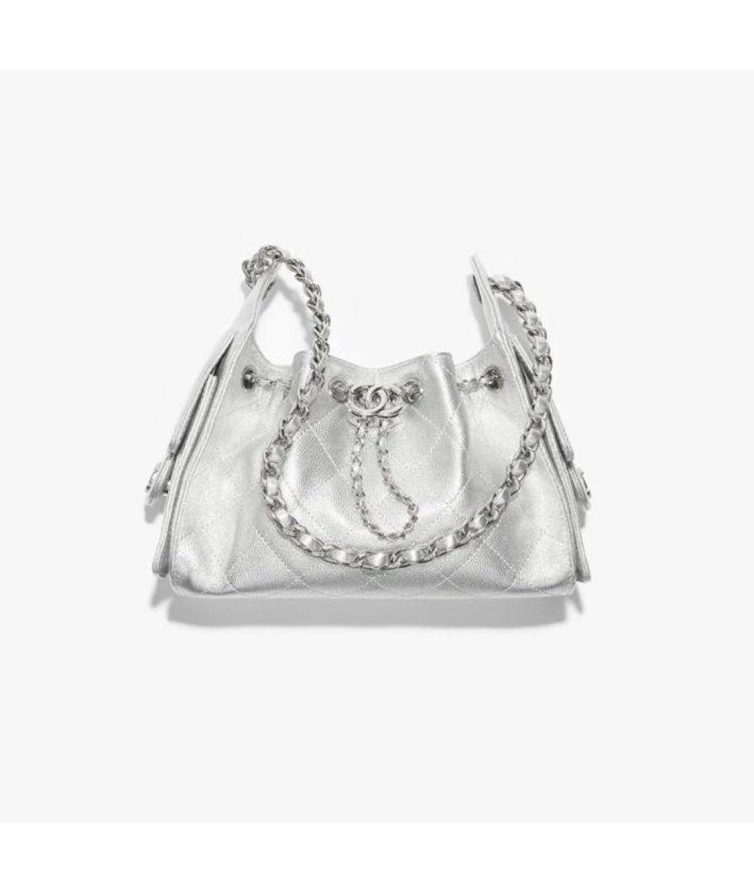CHANEL Серебряная сумка через плечо, фото 1