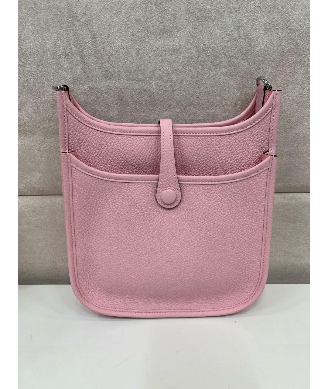 HERMES Розовая кожаная сумка через плечо, фото 3