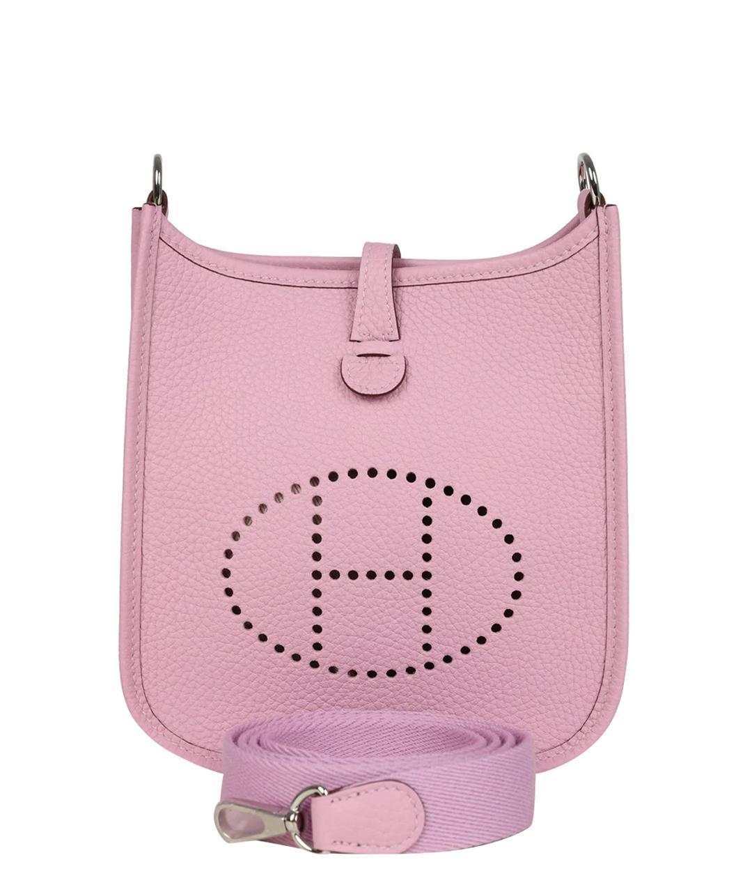 HERMES Розовая кожаная сумка через плечо, фото 1