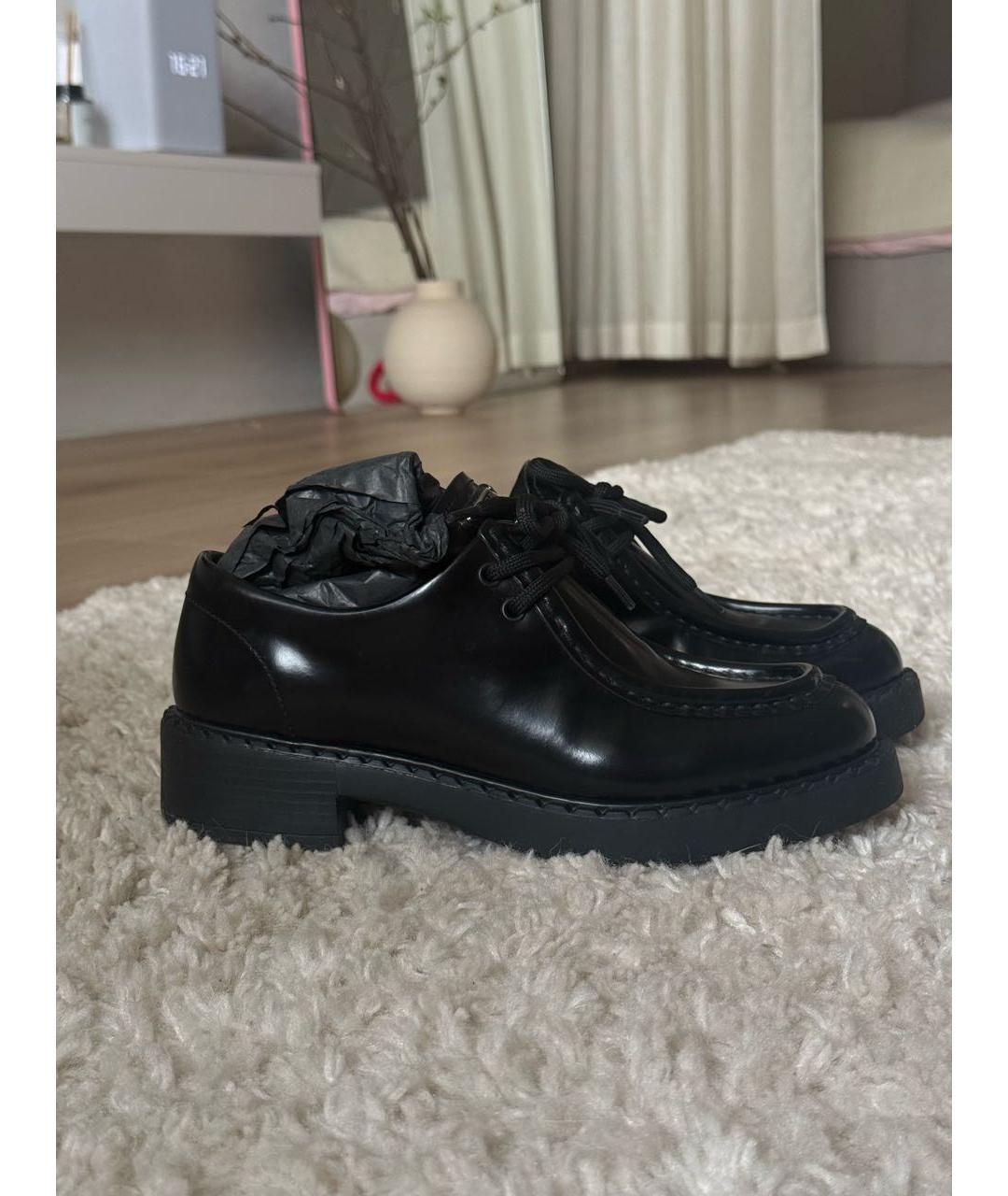 PRADA Черные кожаные лоферы, фото 9