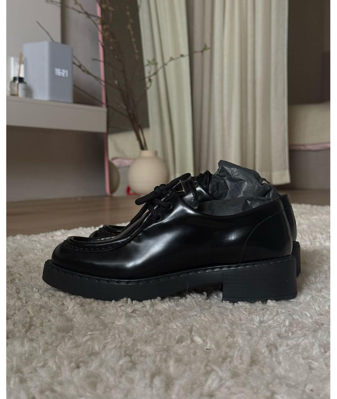 PRADA Черные кожаные лоферы, фото 6