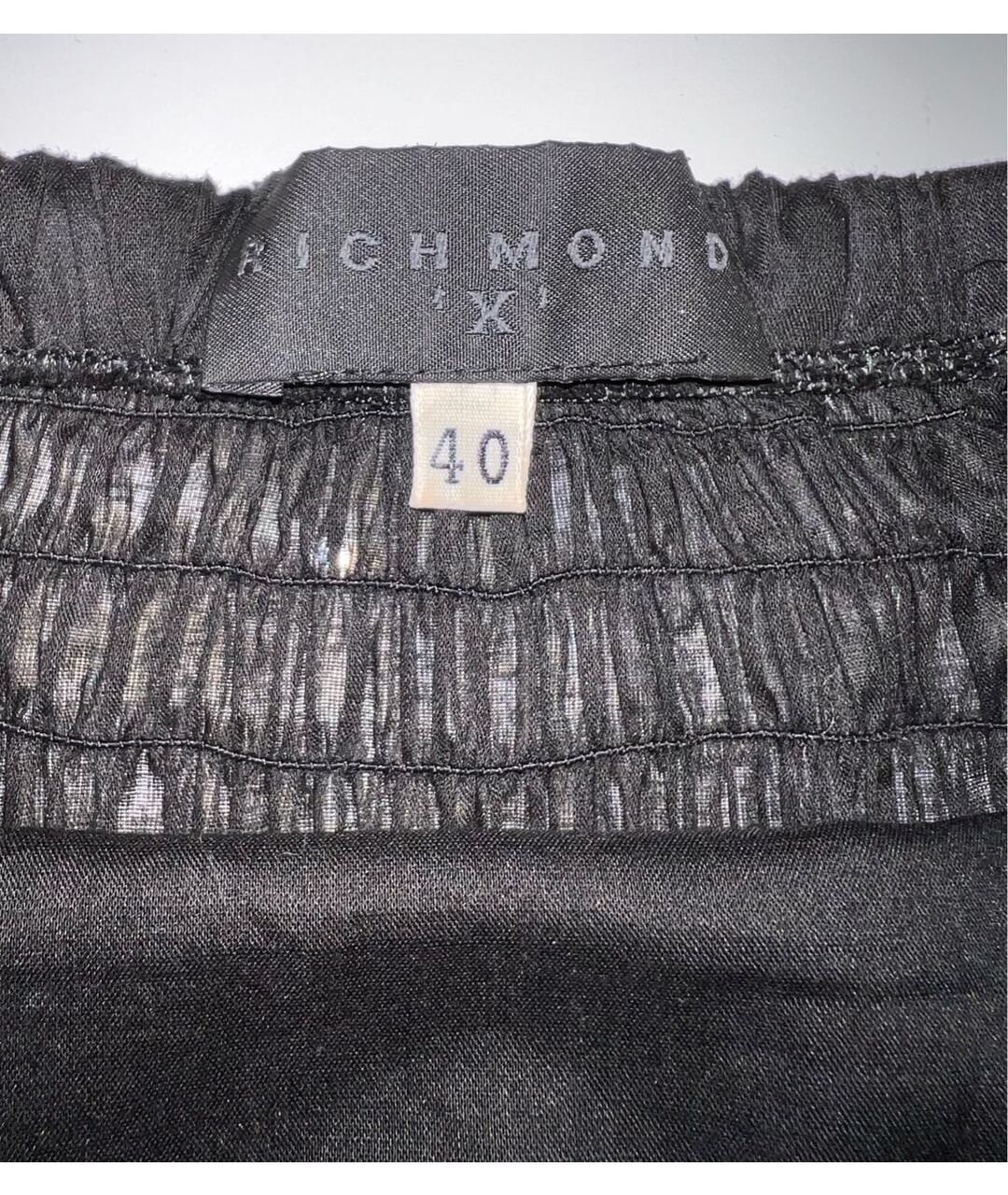 JOHN RICHMOND Черное хлопковое повседневное платье, фото 3