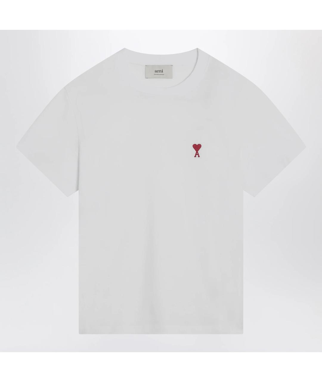 Ami Paris Белая хлопковая футболка, фото 3