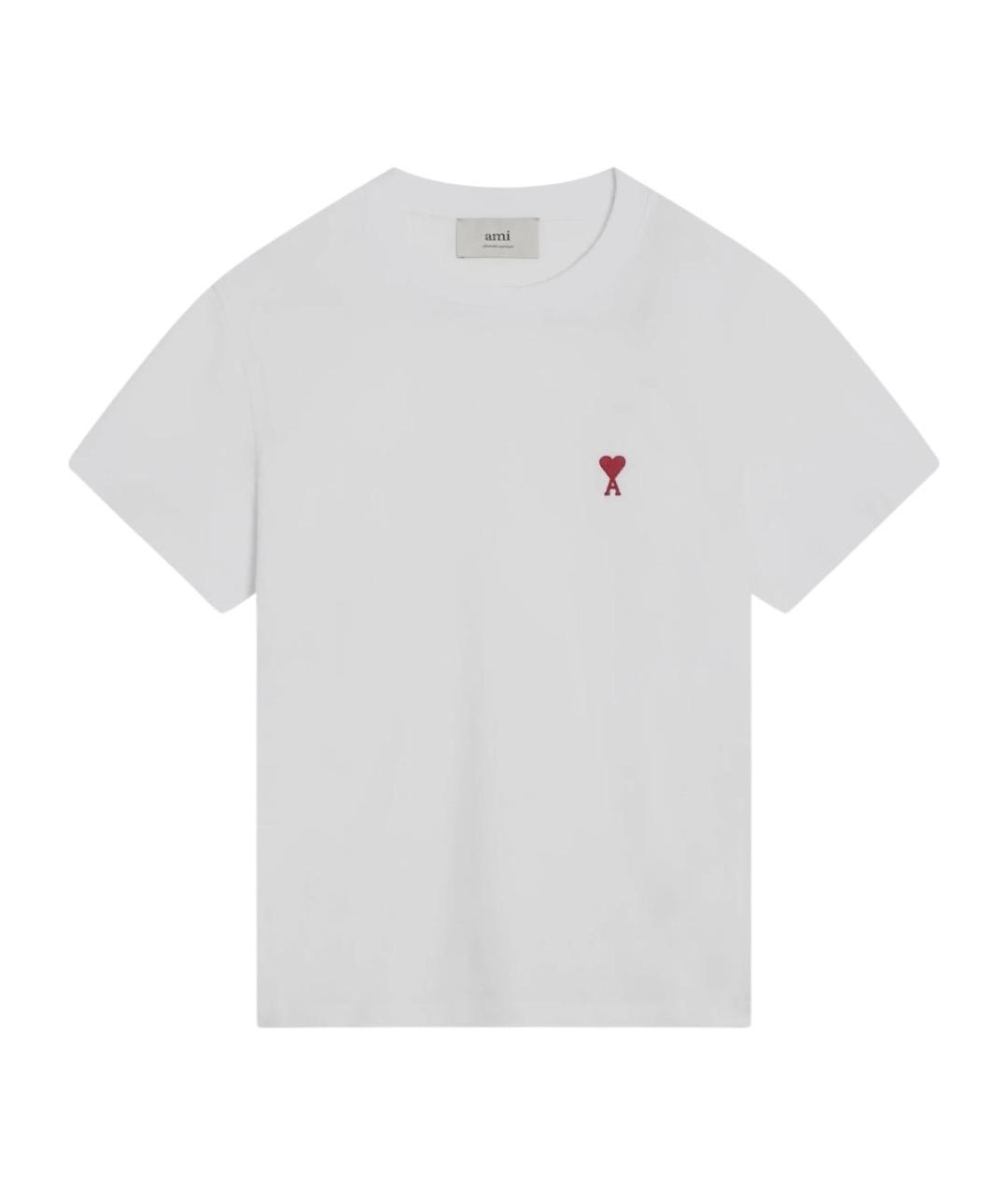 Ami Paris Белая хлопковая футболка, фото 1