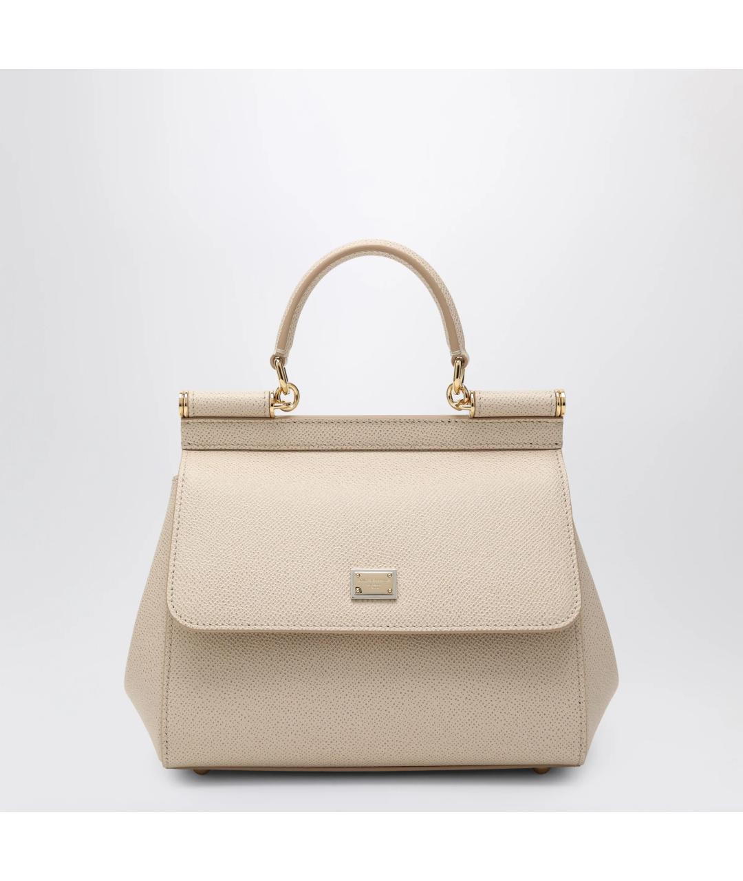 DOLCE&GABBANA Розовая кожаная сумка тоут, фото 3