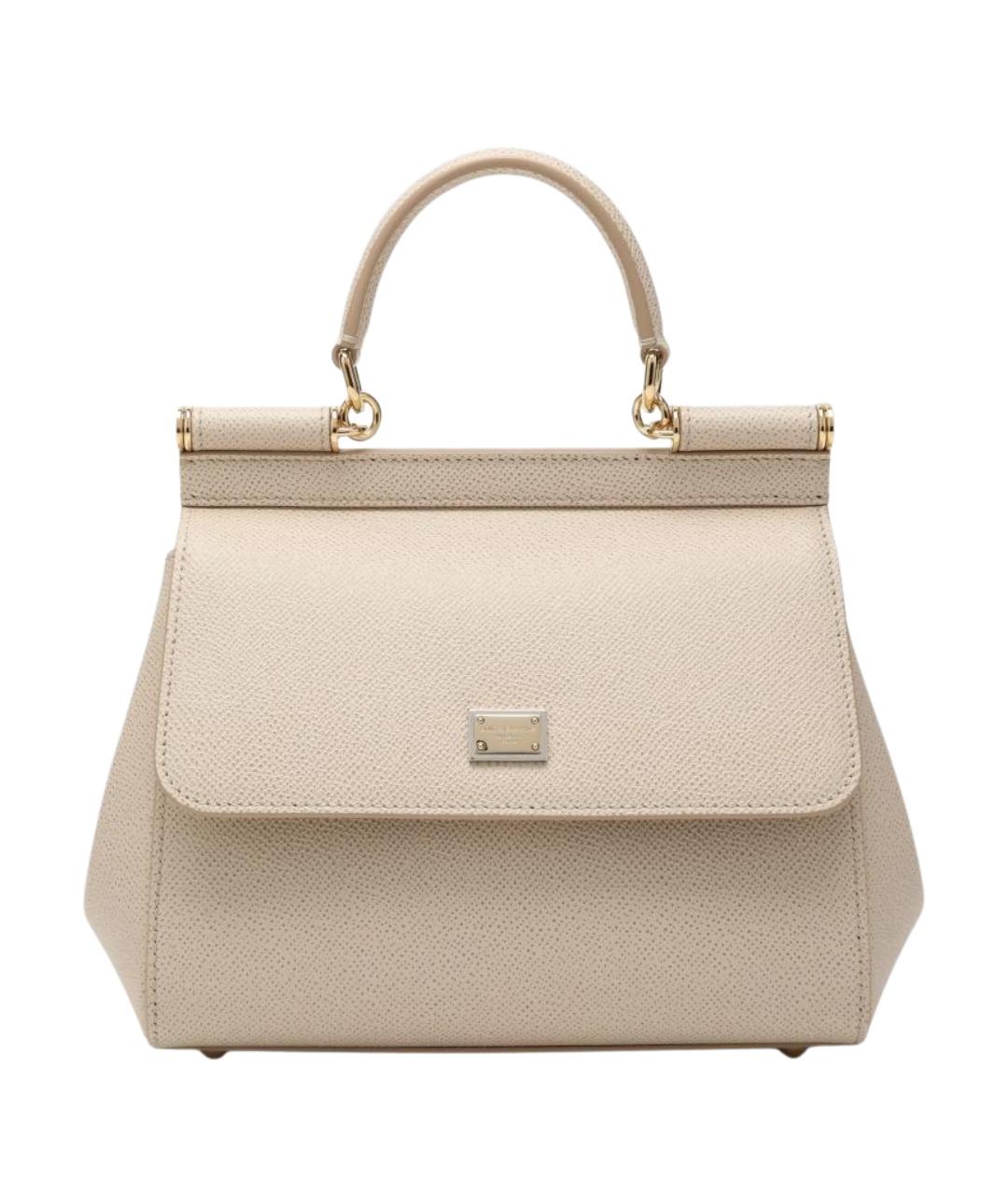 DOLCE&GABBANA Розовая кожаная сумка тоут, фото 1