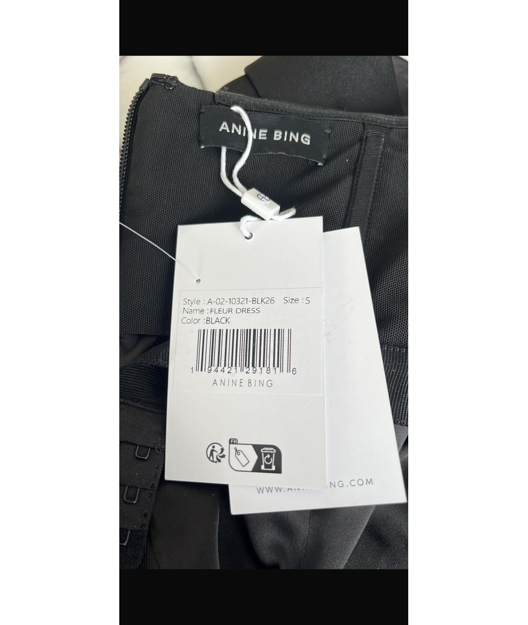 ANINE BING Черное коктейльное платье, фото 3