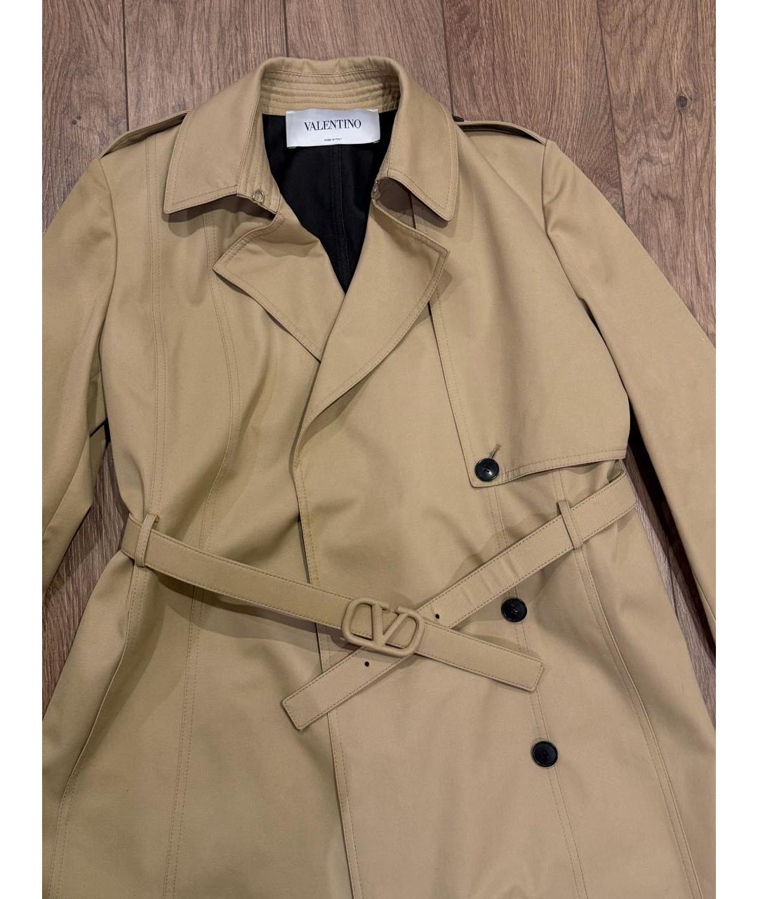 VALENTINO Бежевый хлопковый тренч/плащ, фото 3