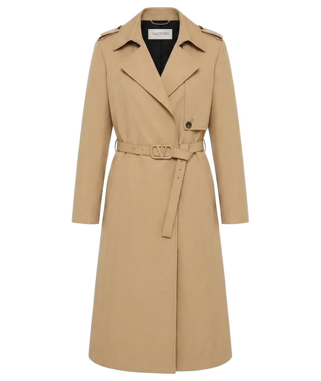 VALENTINO Бежевый хлопковый тренч/плащ, фото 1