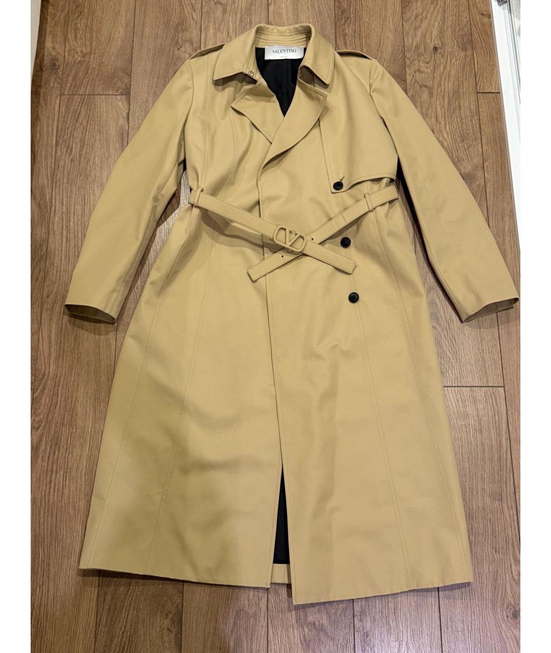 VALENTINO Бежевый хлопковый тренч/плащ, фото 5