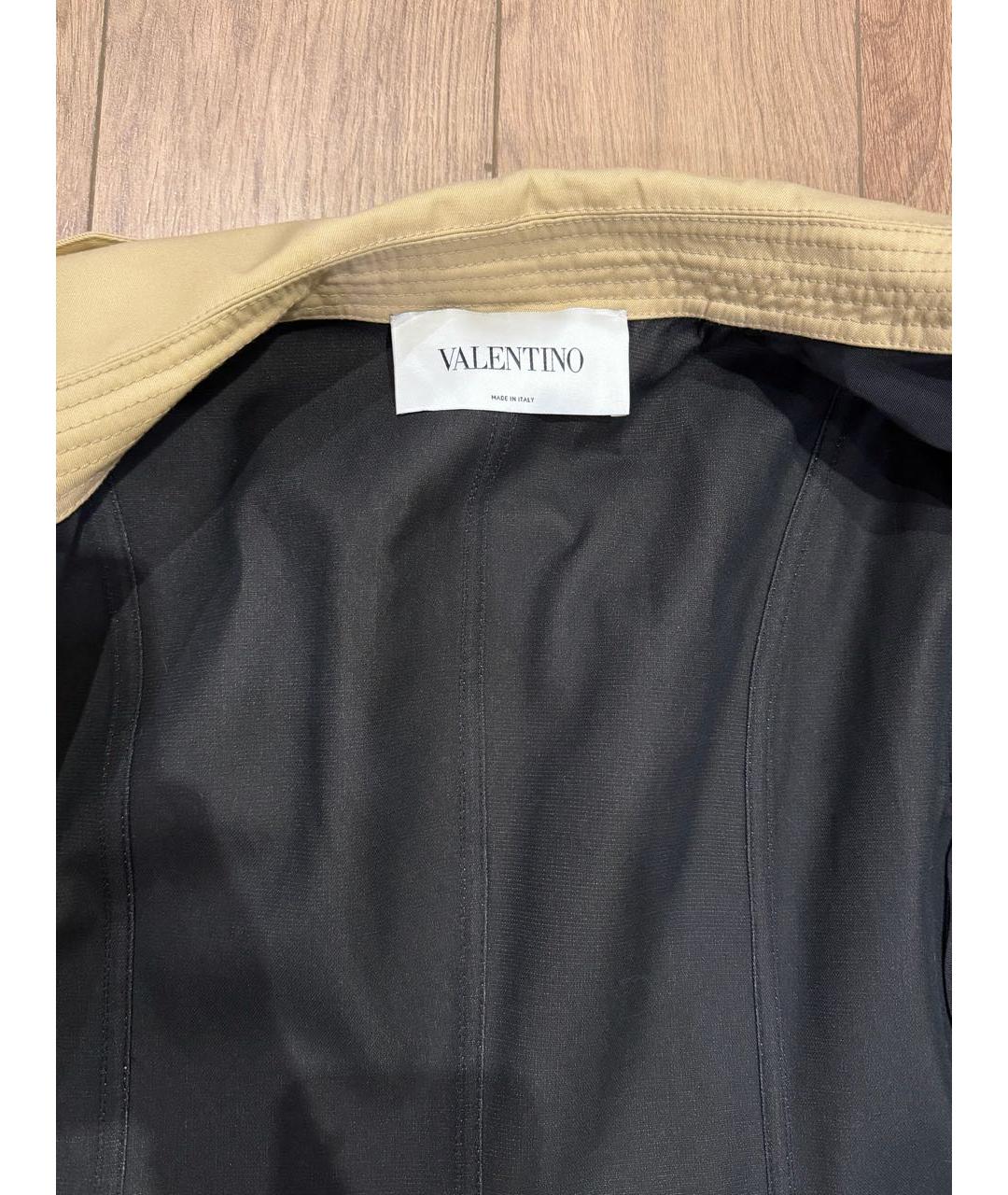 VALENTINO Бежевый хлопковый тренч/плащ, фото 4