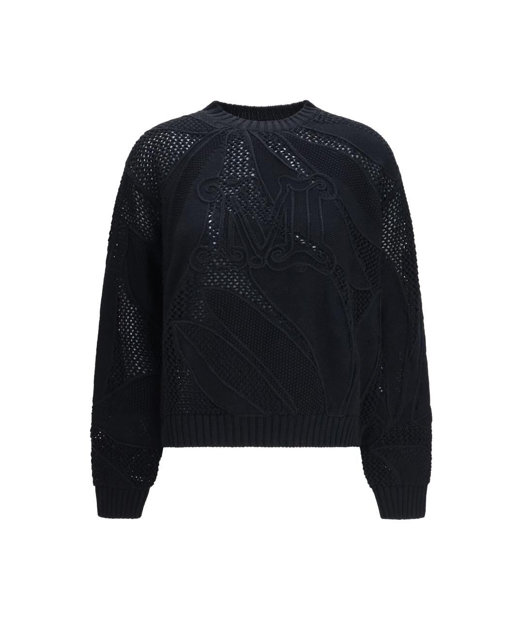 MAX MARA Черный хлопковый джемпер / свитер, фото 1