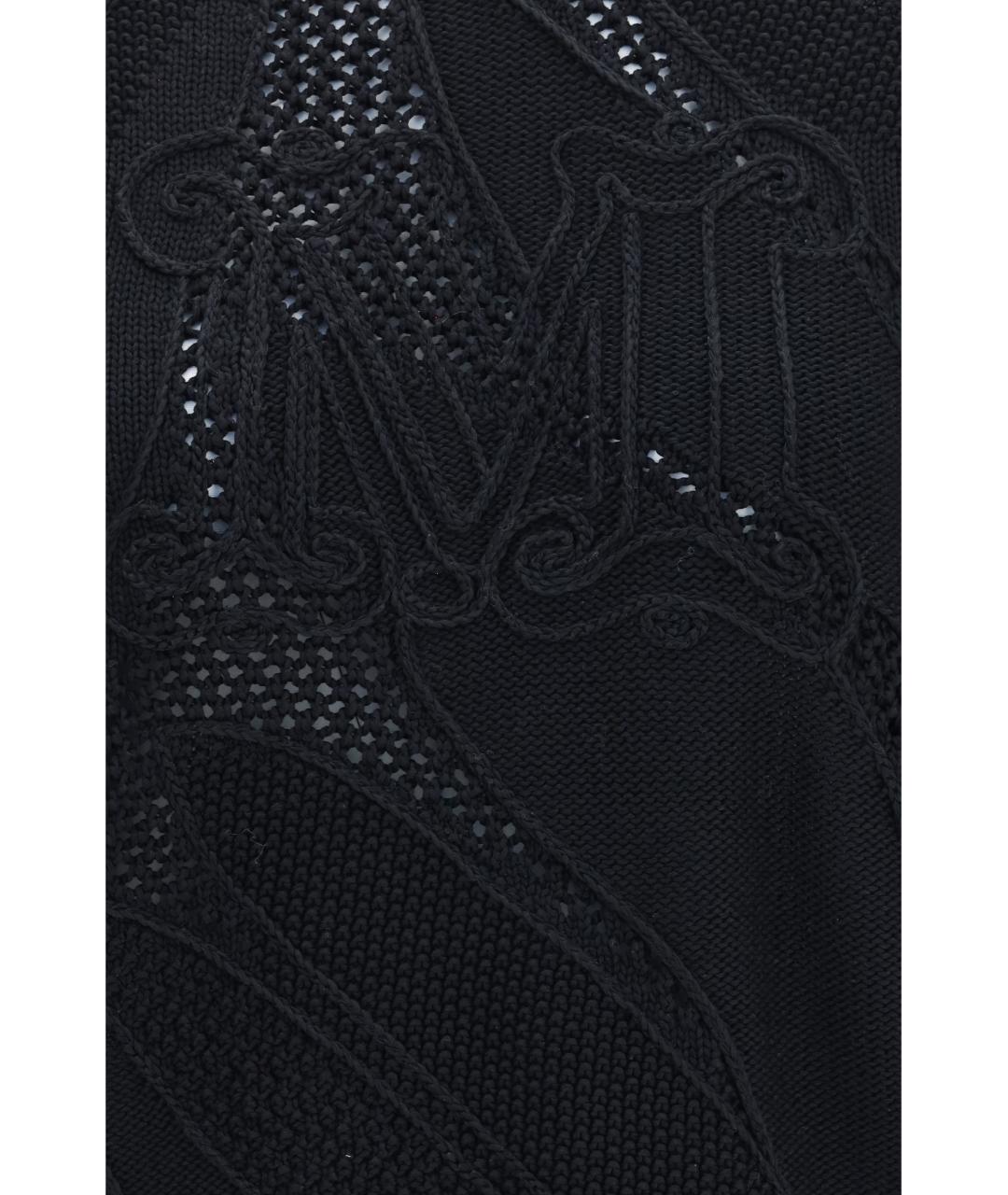 MAX MARA Черный хлопковый джемпер / свитер, фото 3