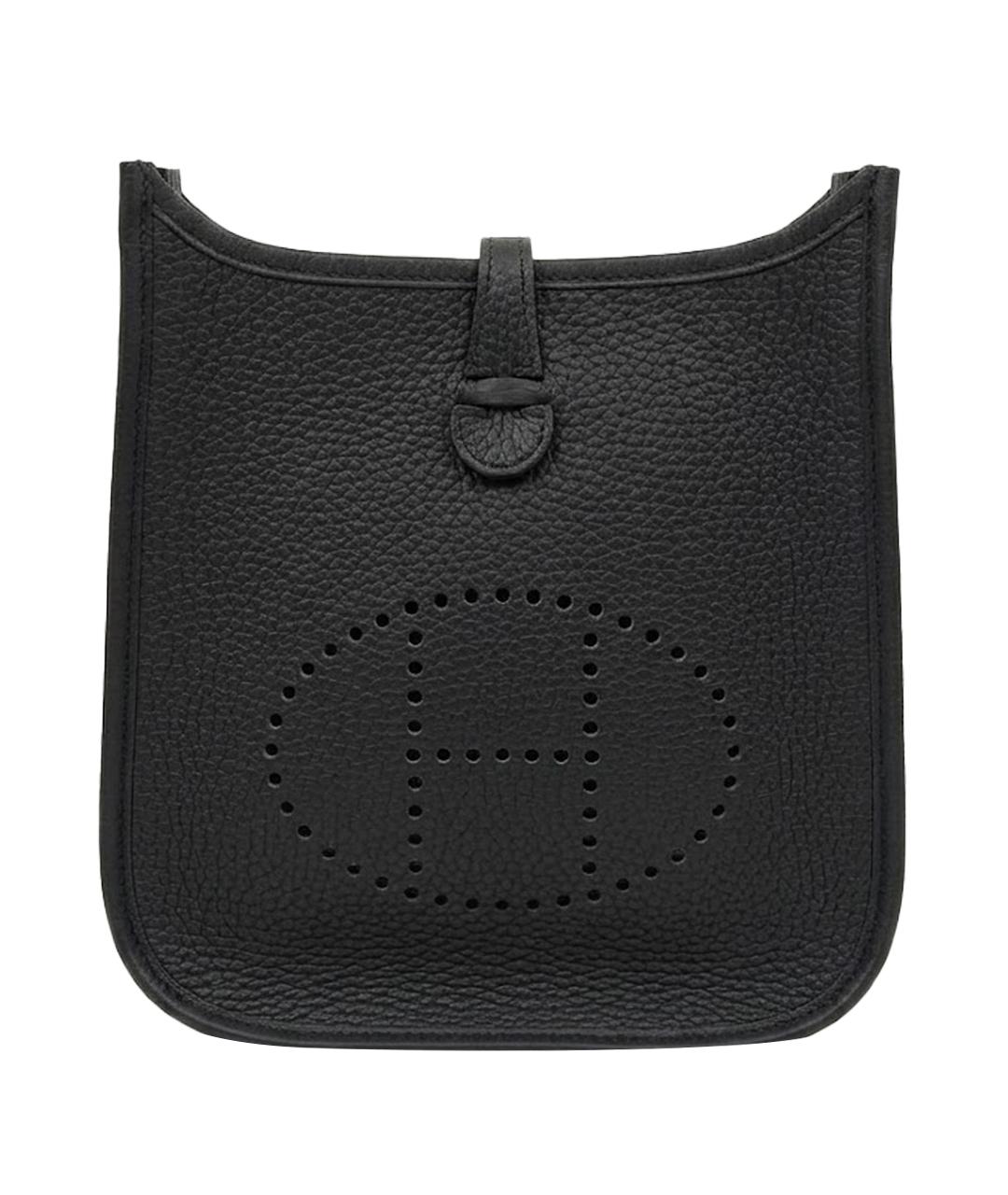 HERMES Черная кожаная сумка через плечо, фото 1