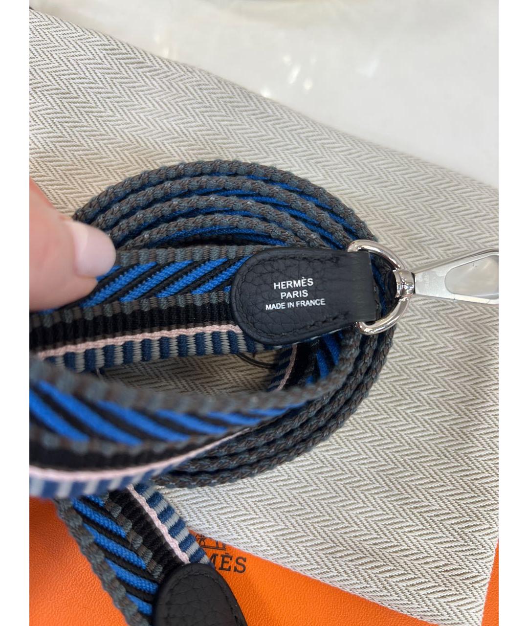 HERMES Черная кожаная сумка через плечо, фото 7