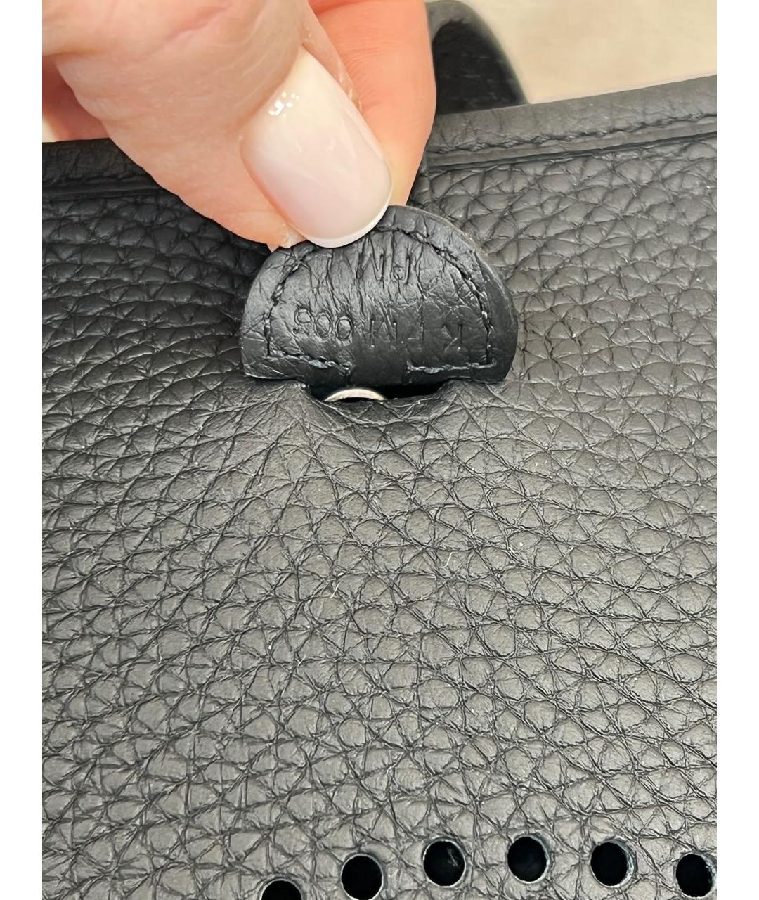 HERMES Черная кожаная сумка через плечо, фото 5