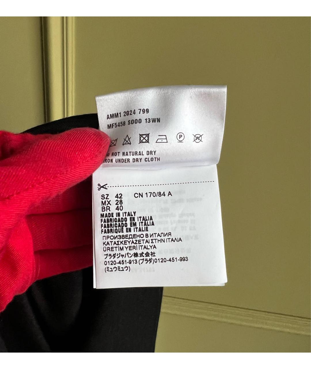 MIU MIU Черное шелковое повседневное платье, фото 8