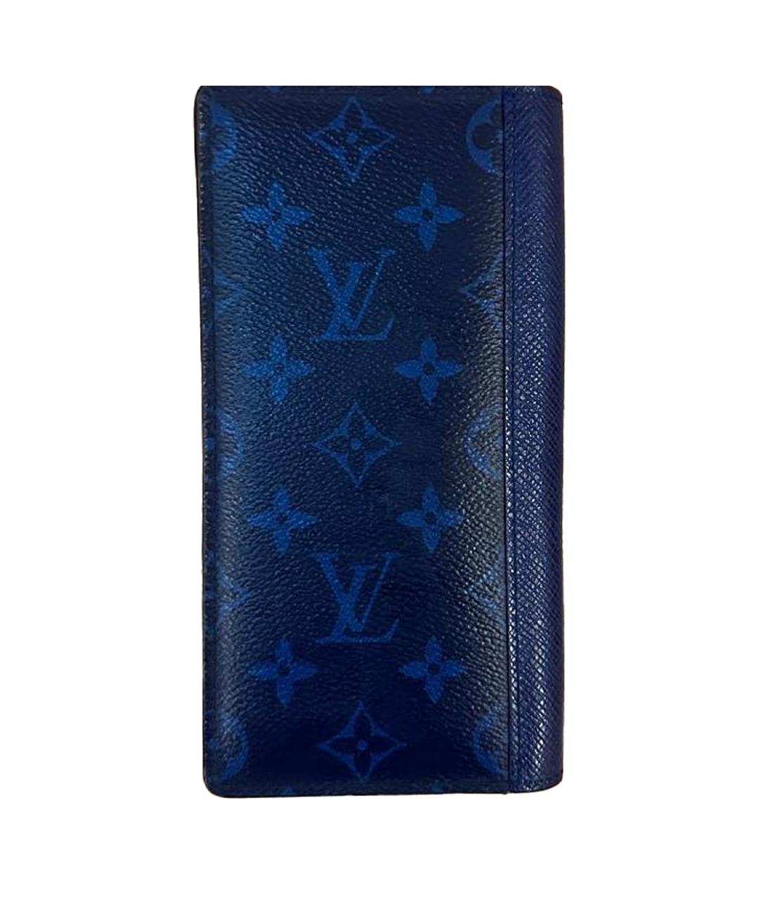LOUIS VUITTON Темно-синий кожаный кошелек, фото 1
