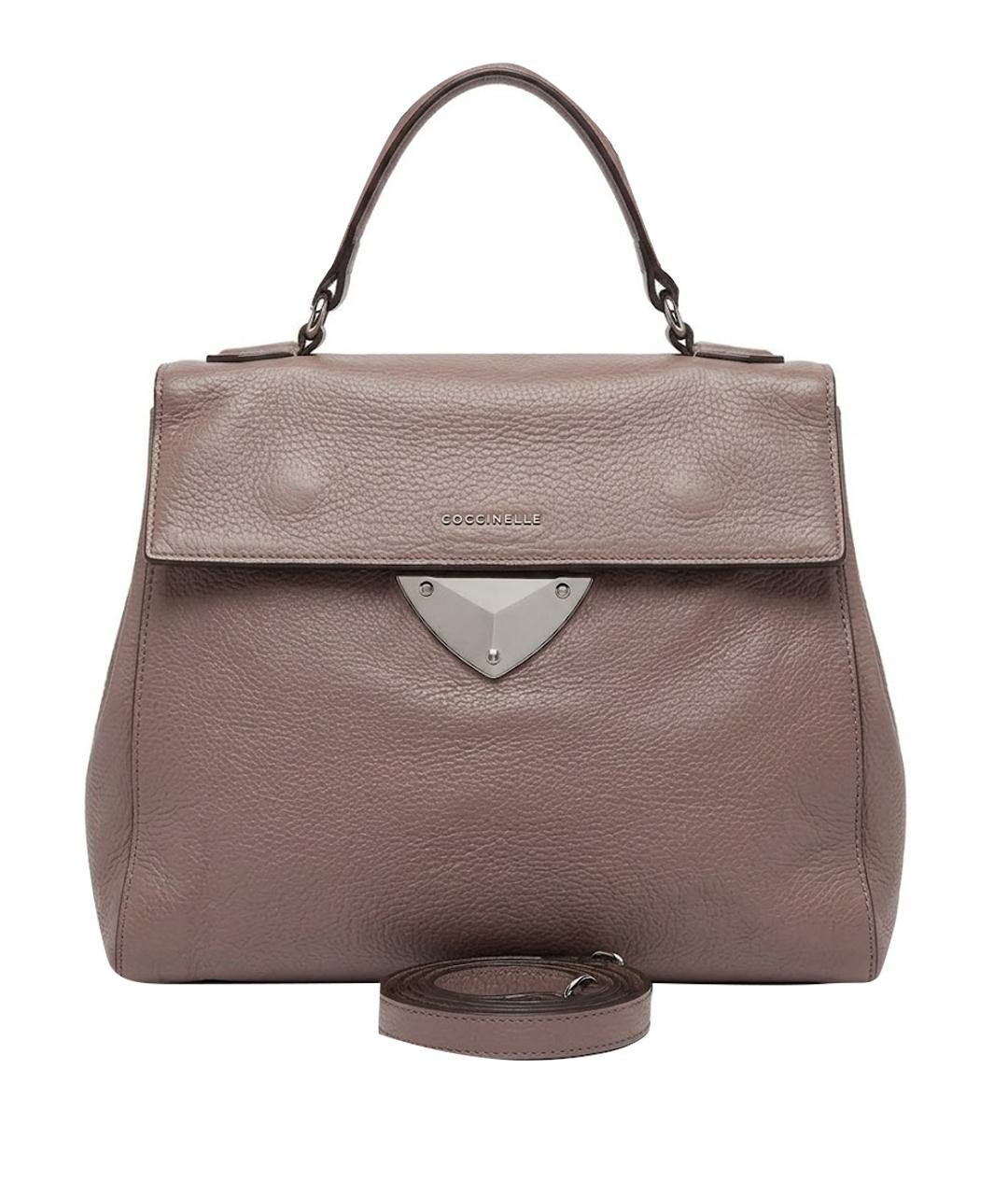 COCCINELLE Бежевая кожаная сумка тоут, фото 1