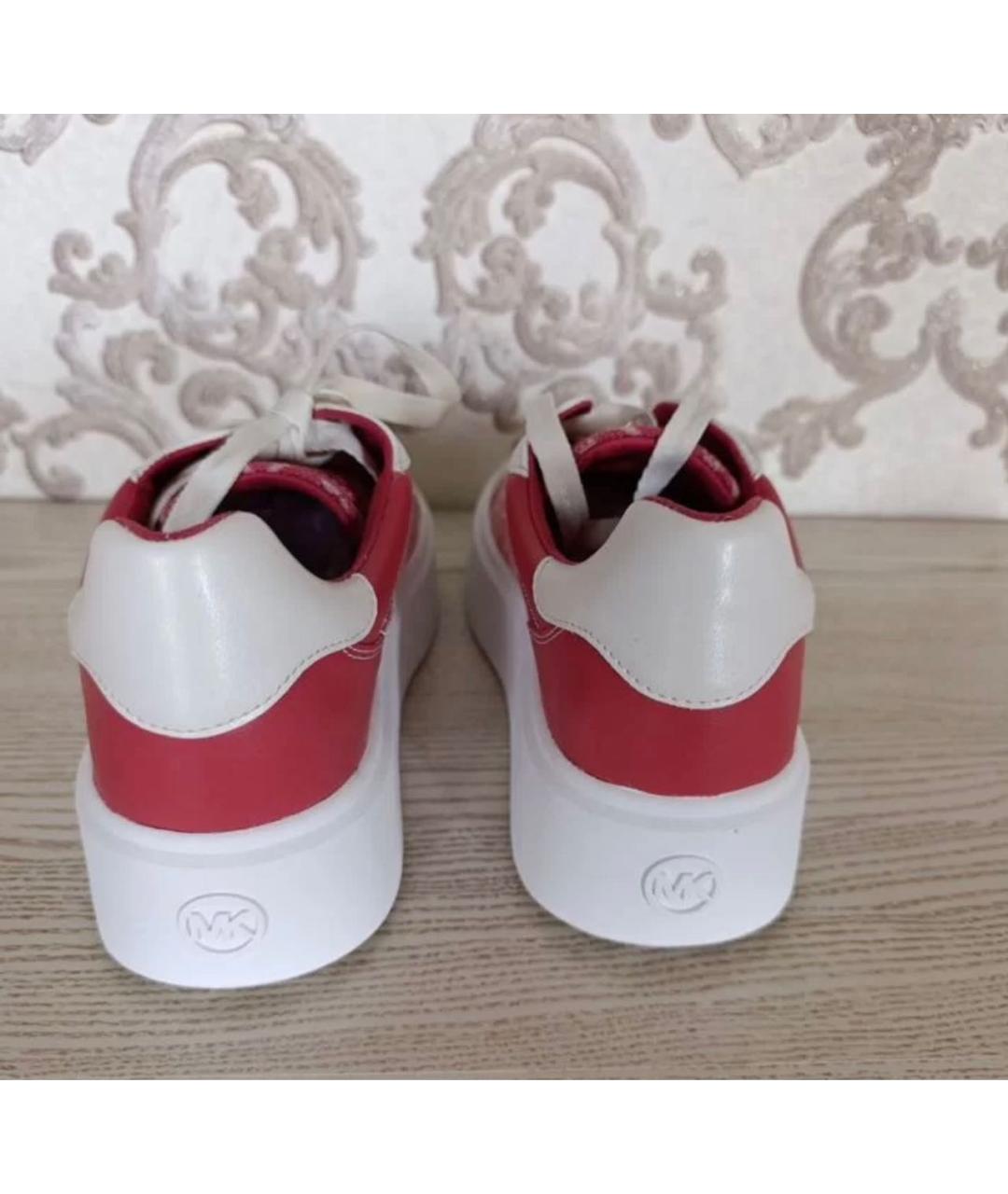 MICHAEL KORS Коралловые текстильные кеды, фото 4