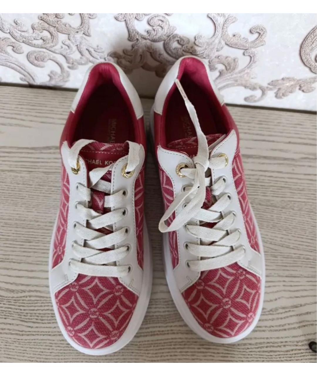 MICHAEL KORS Коралловые текстильные кеды, фото 2