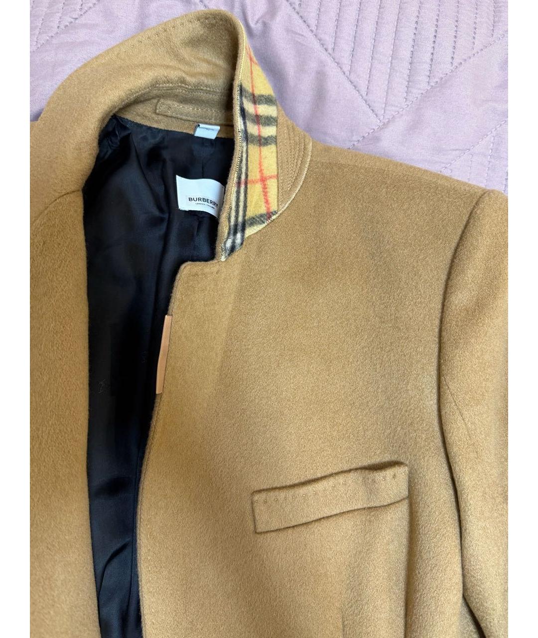 BURBERRY Бежевое кашемировое пальто, фото 5