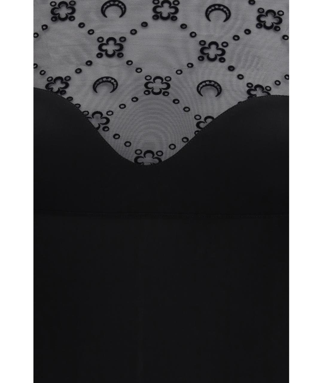 MARINE SERRE Черное полиамидовое коктейльное платье, фото 3