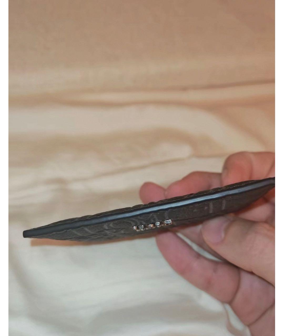 CHRISTIAN DIOR Черный кожаный кардхолдер, фото 4