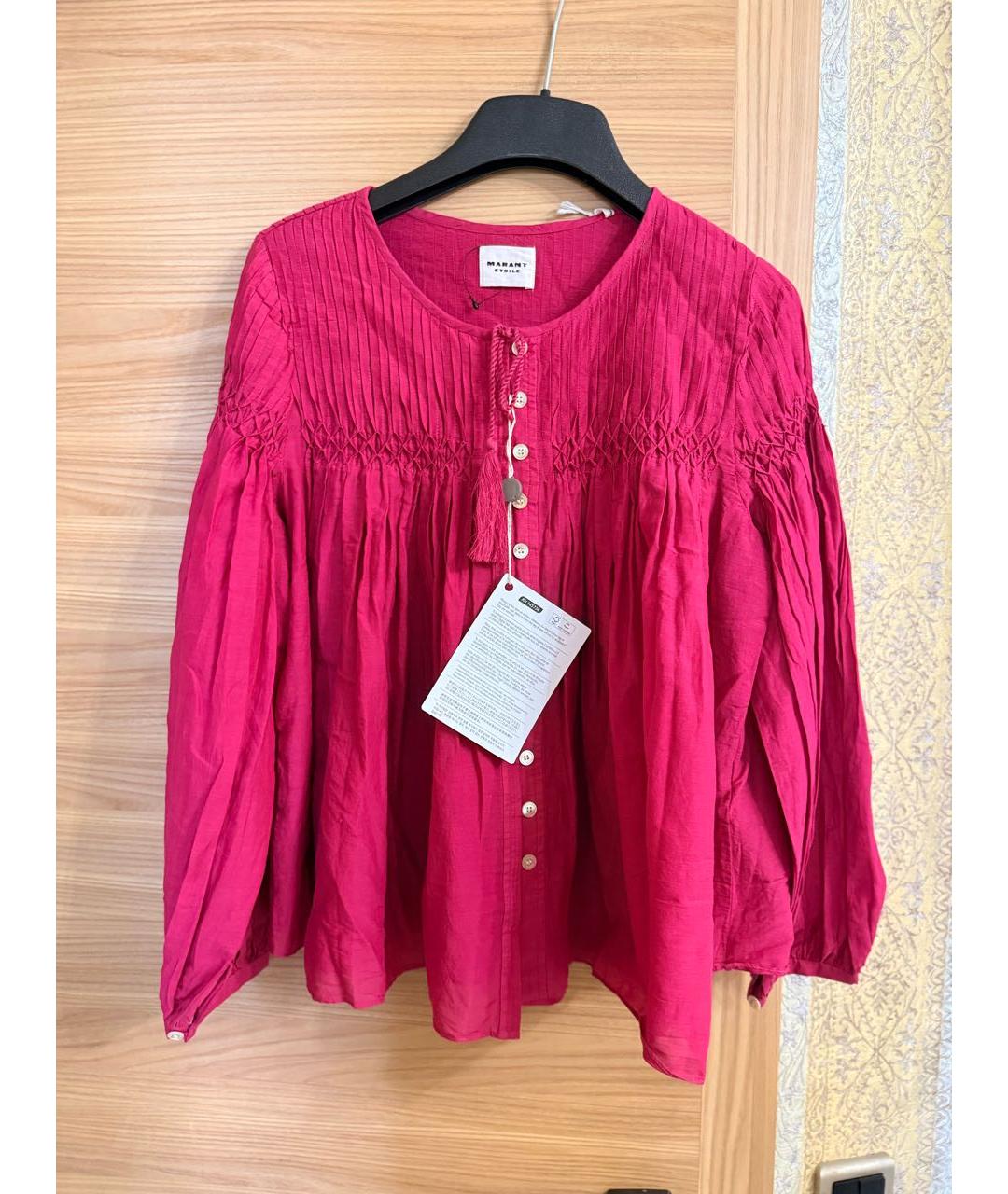 ISABEL MARANT ETOILE Фуксия хлопковая блузы, фото 2