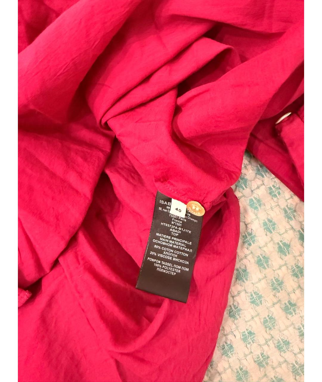 ISABEL MARANT ETOILE Фуксия хлопковая блузы, фото 5