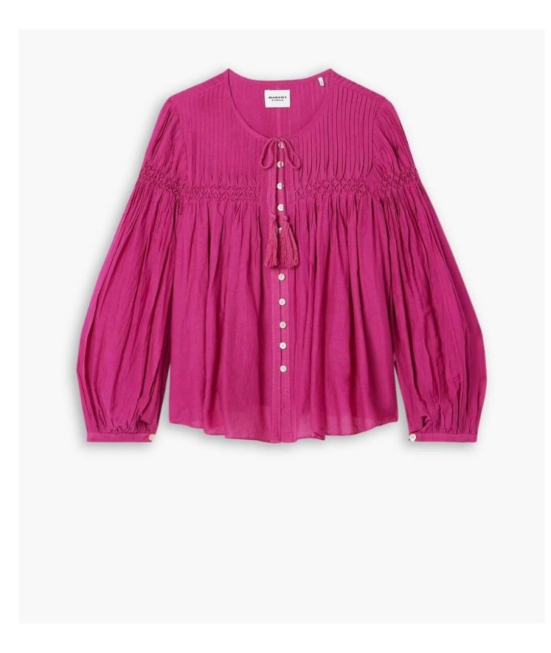 ISABEL MARANT ETOILE Фуксия хлопковая блузы, фото 9