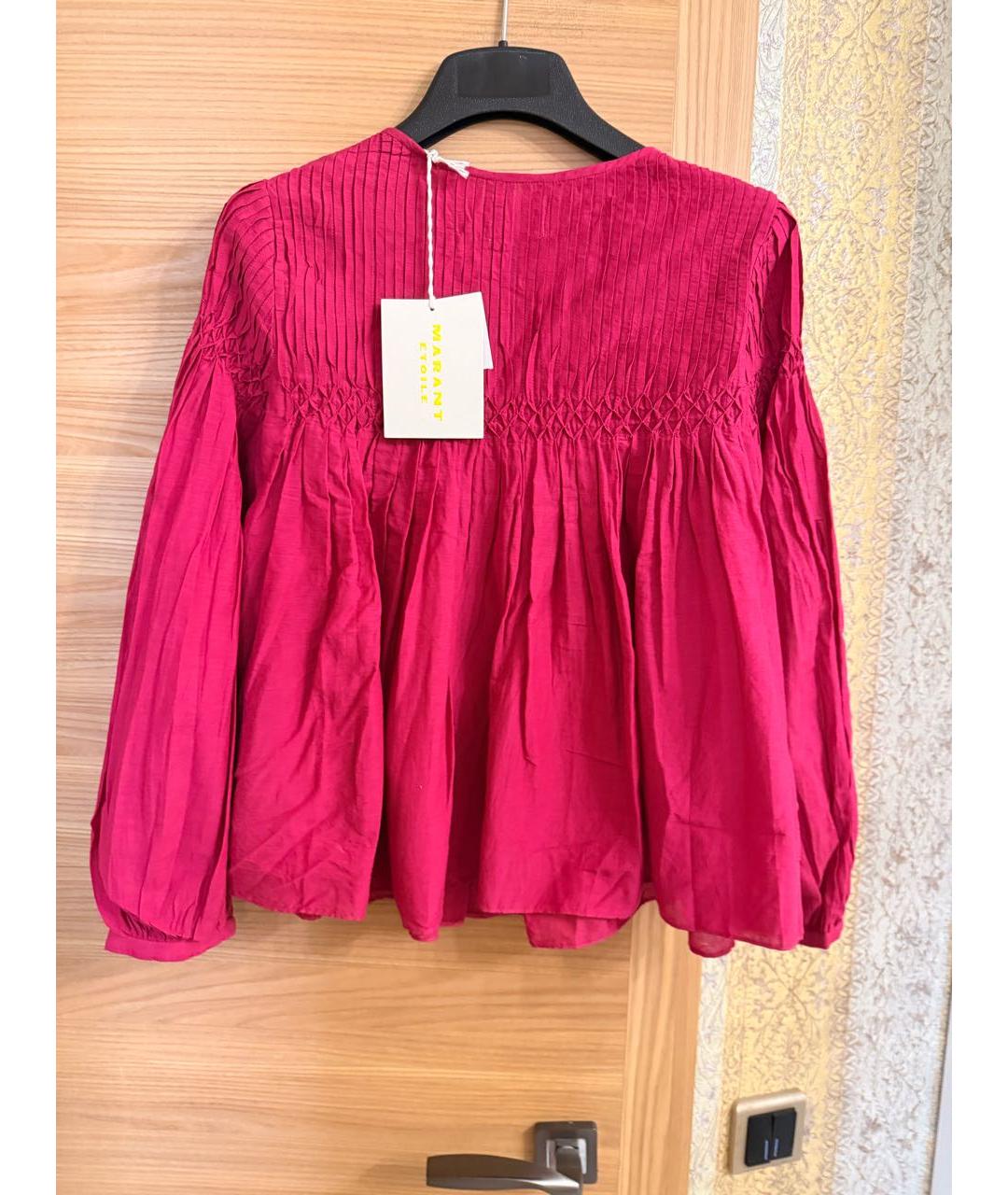 ISABEL MARANT ETOILE Фуксия хлопковая блузы, фото 4