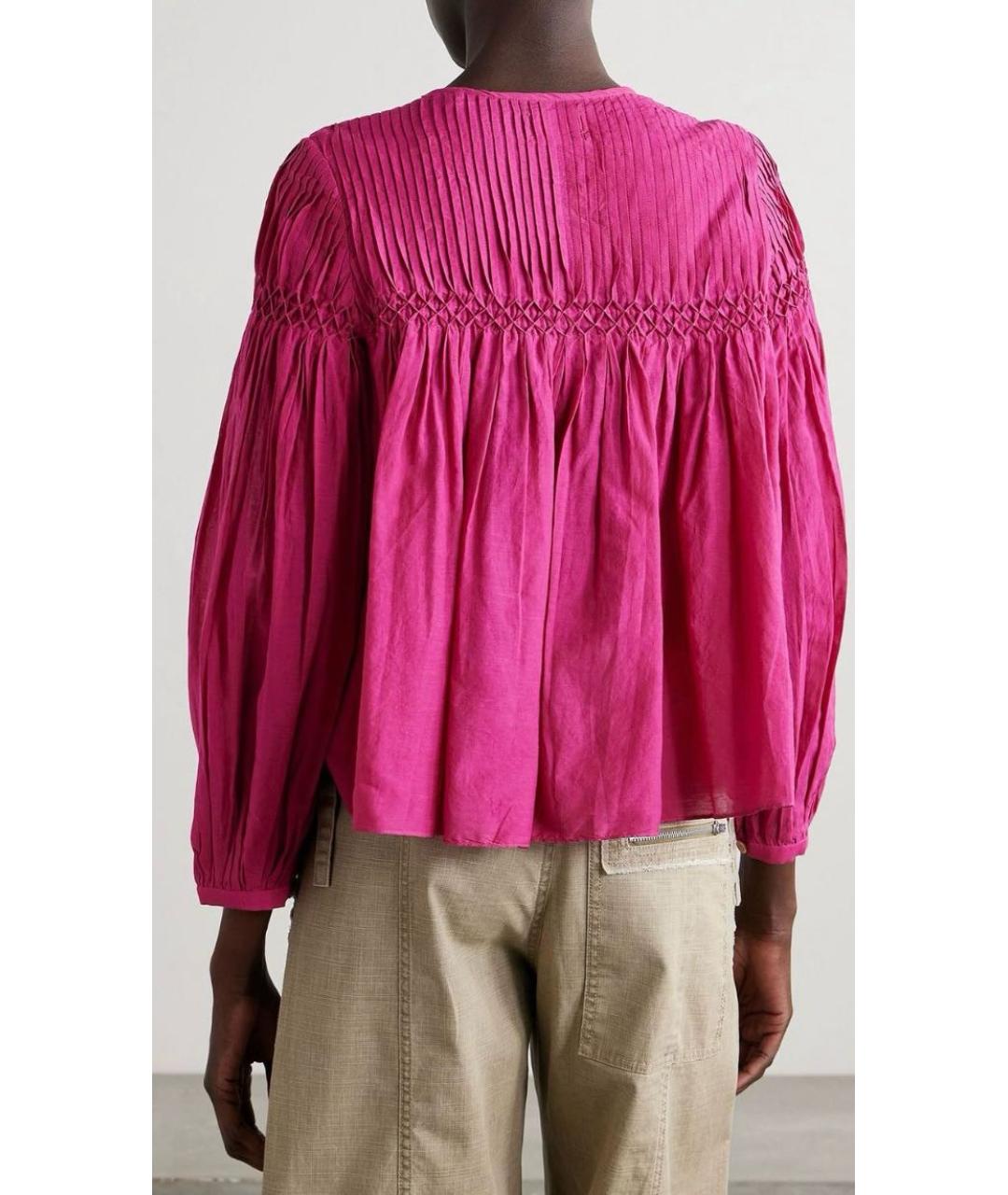 ISABEL MARANT ETOILE Фуксия хлопковая блузы, фото 8