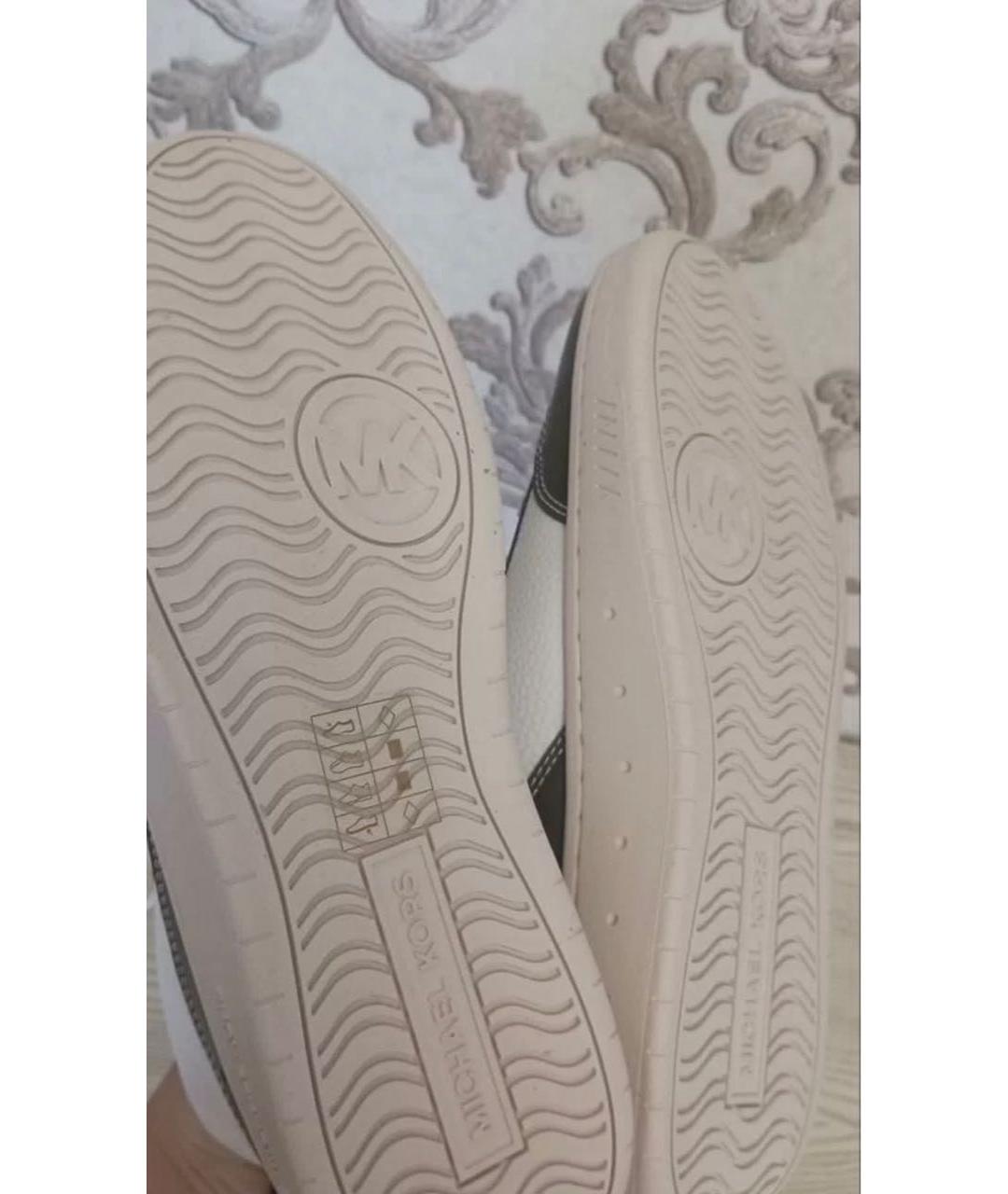 MICHAEL KORS Белые кеды из искусственной кожи, фото 3
