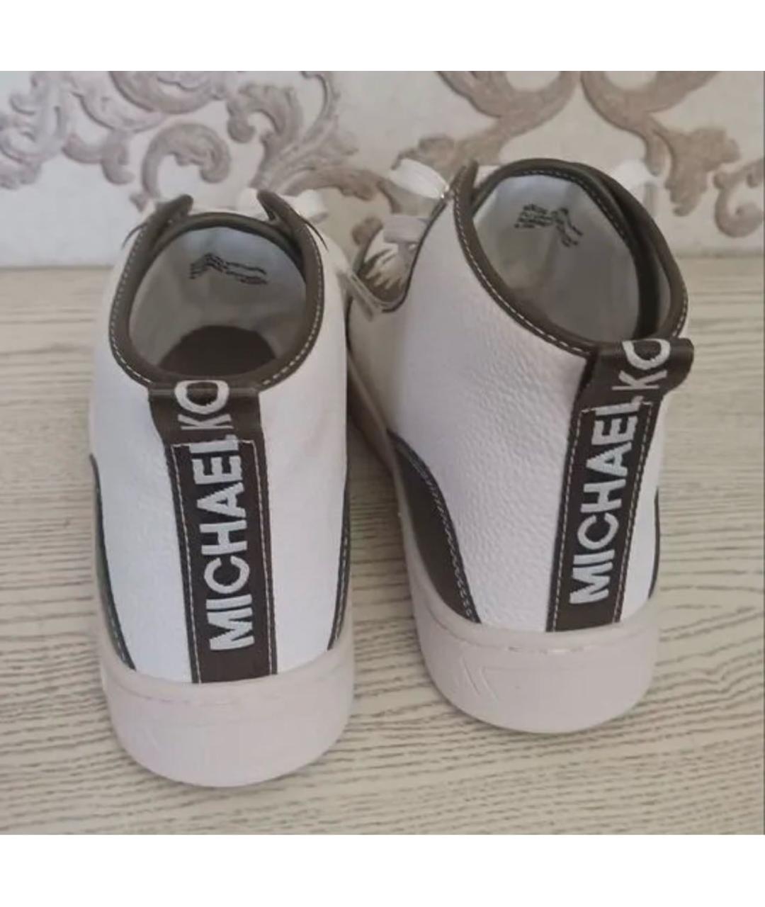 MICHAEL KORS Белые кеды из искусственной кожи, фото 4