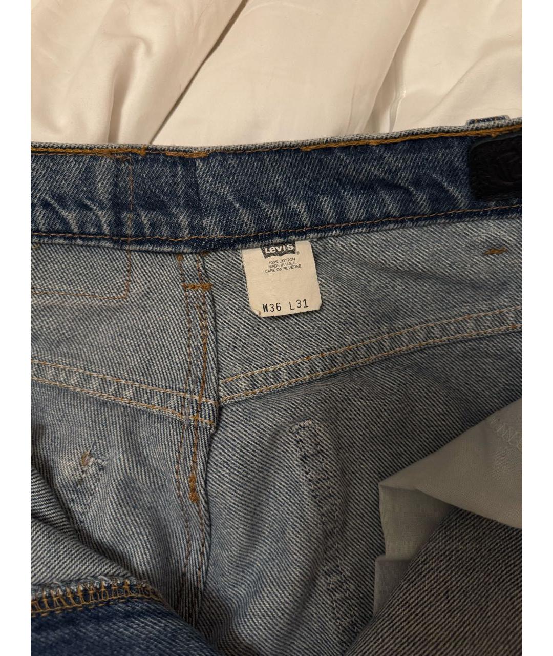 CHROME HEARTS Темно-синие хлопковые прямые джинсы, фото 6