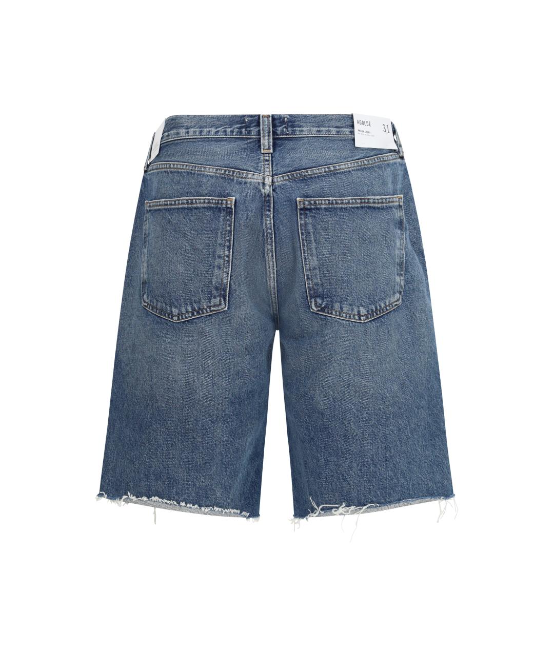 AGOLDE Синие хлопковые шорты, фото 2