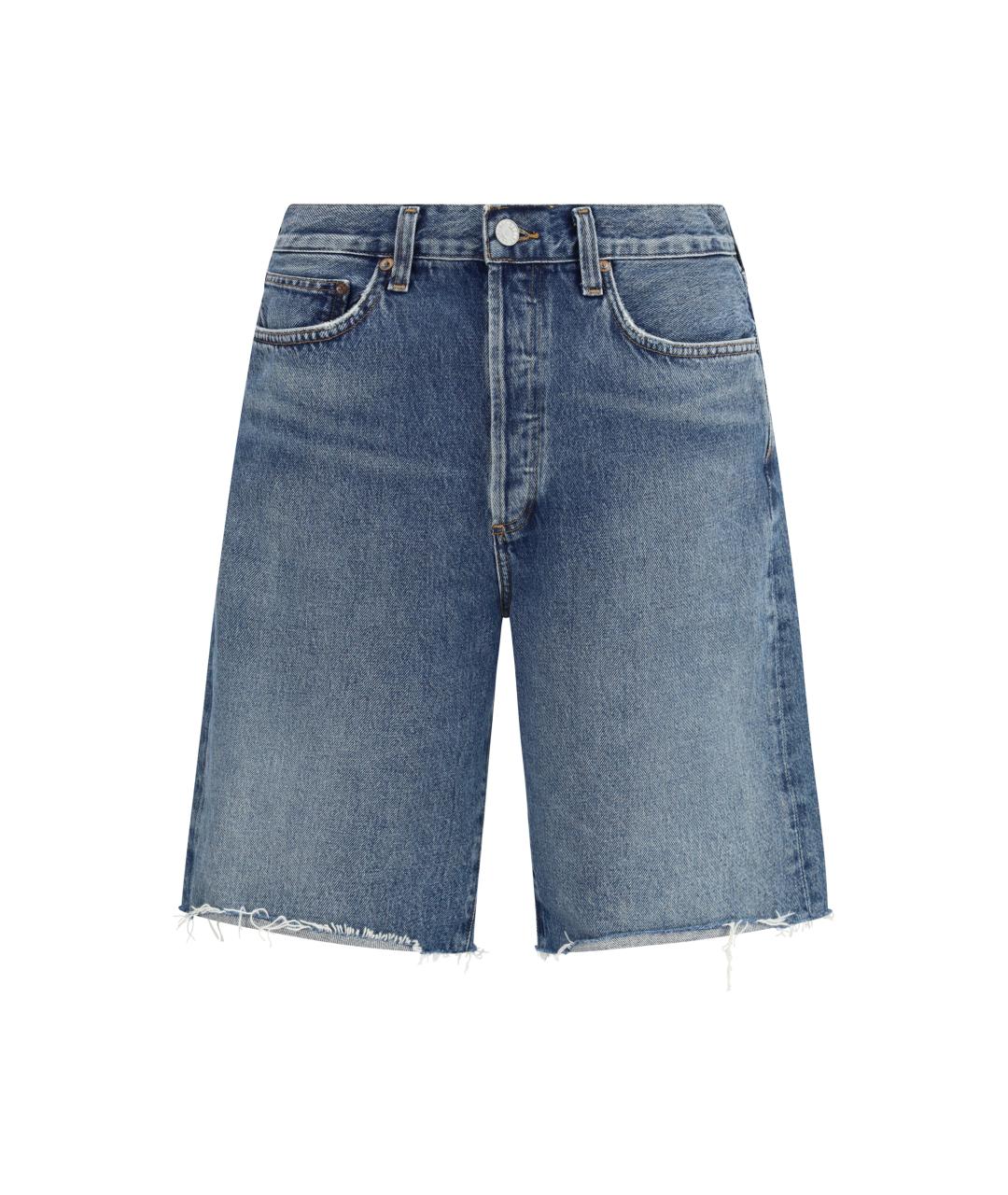 AGOLDE Синие хлопковые шорты, фото 1