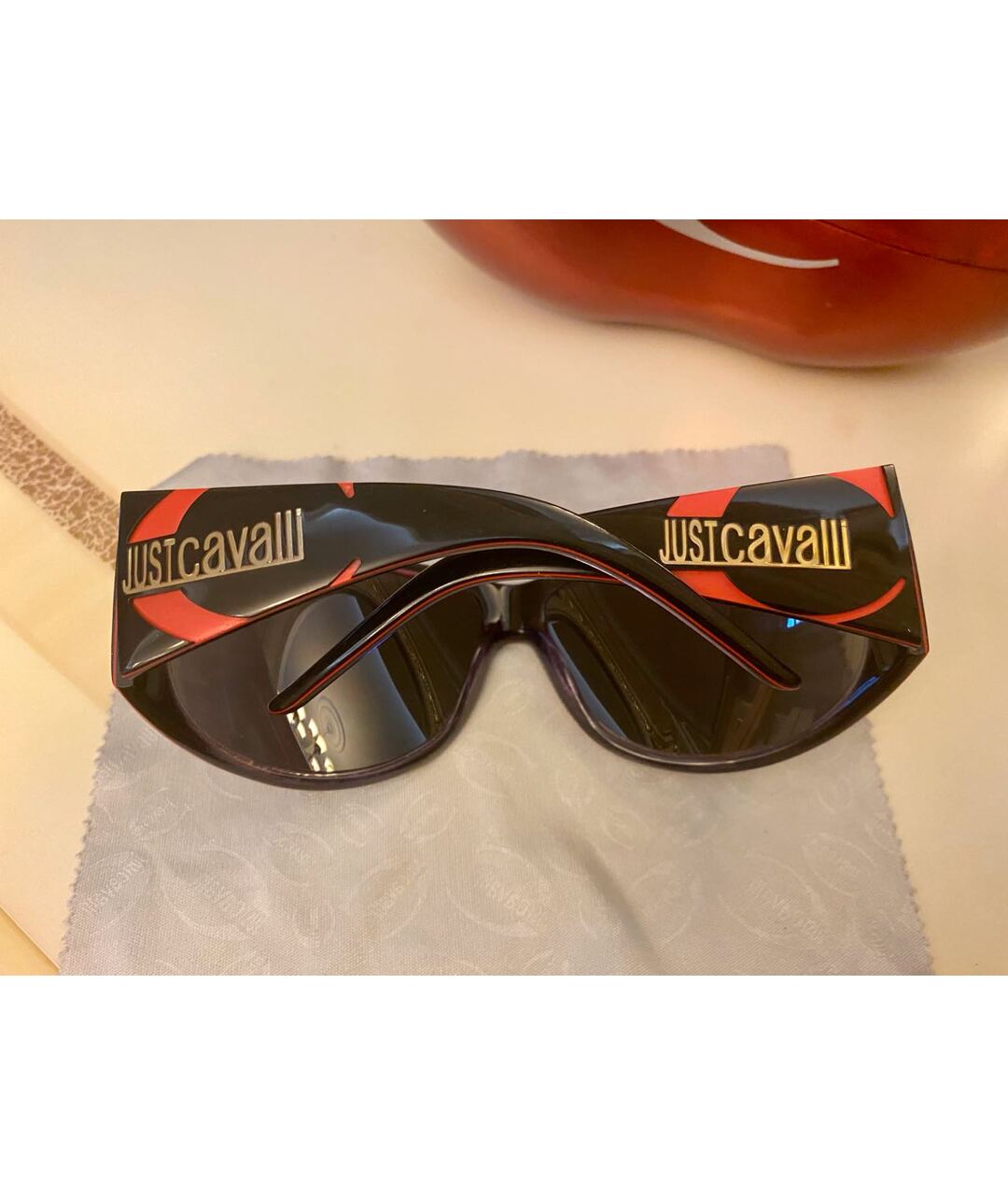 ROBERTO CAVALLI Черные пластиковые солнцезащитные очки, фото 5