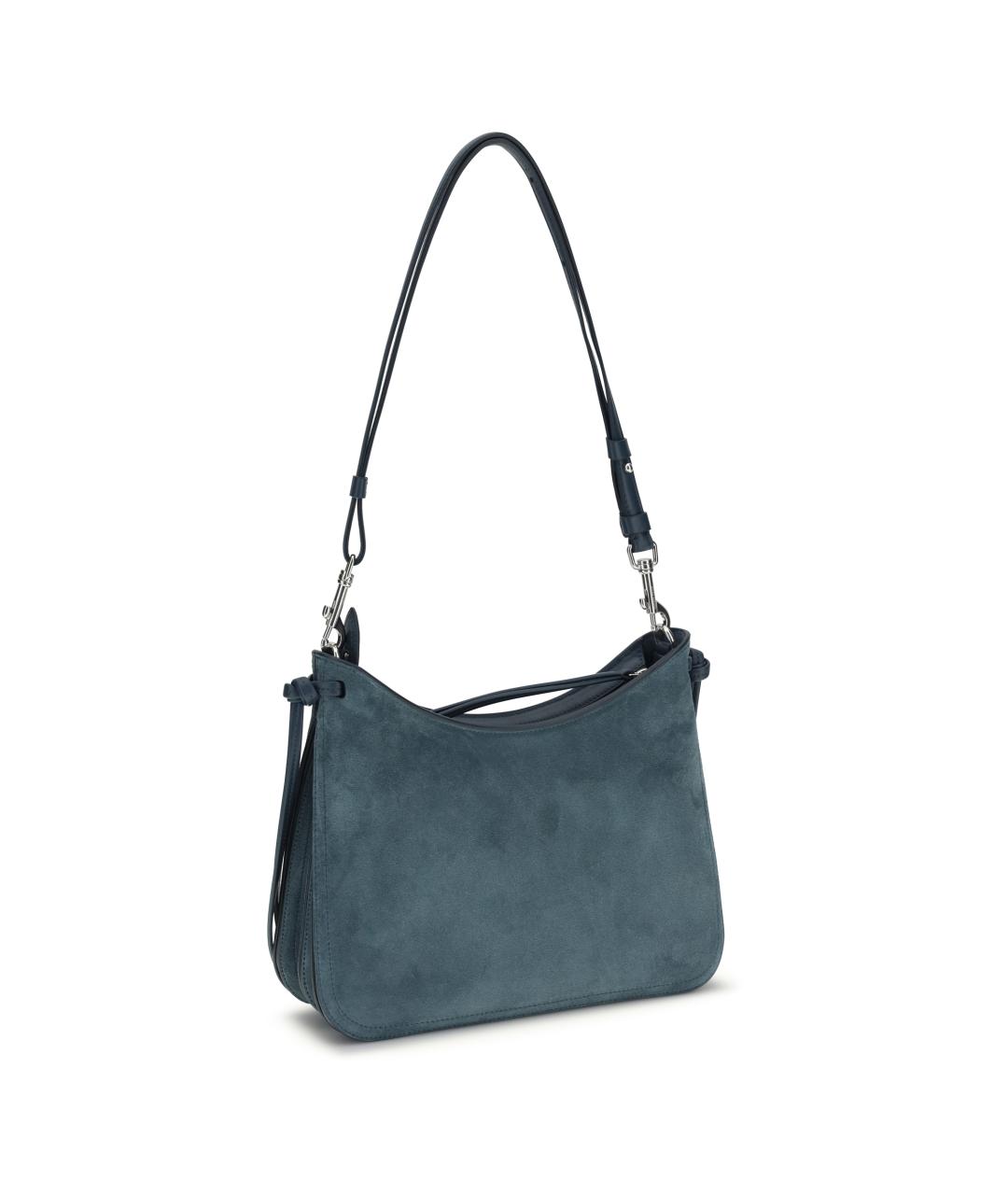 PHOEBE PHILO Синяя замшевая сумка через плечо, фото 4