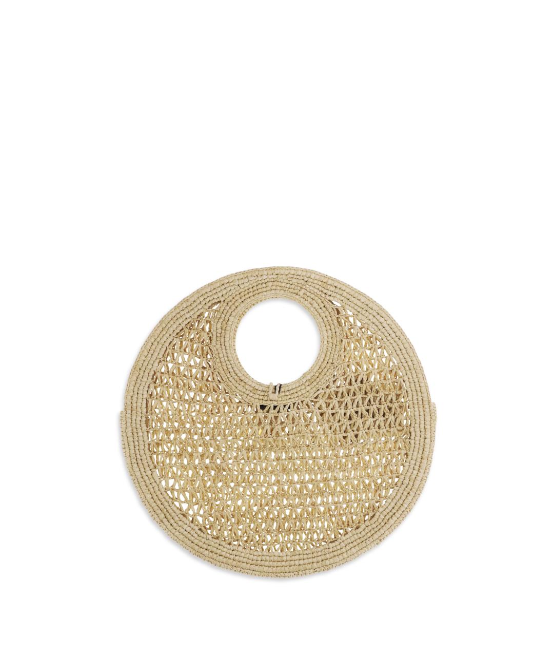 JACQUEMUS Бежевая пелетеная сумка с короткими ручками, фото 2