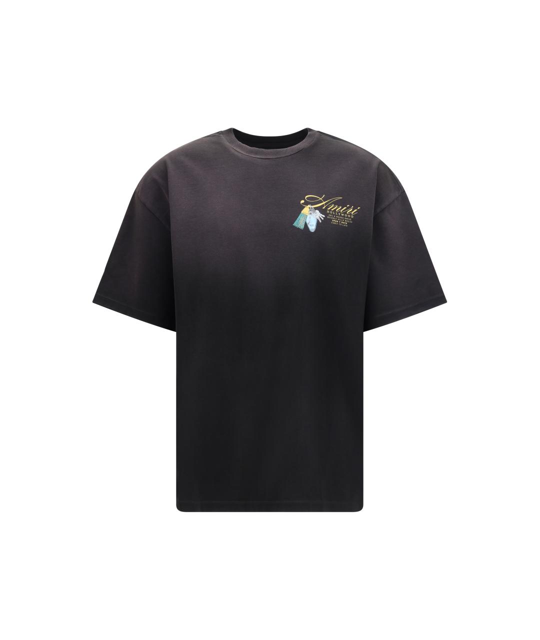 AMIRI Черная хлопковая футболка, фото 1