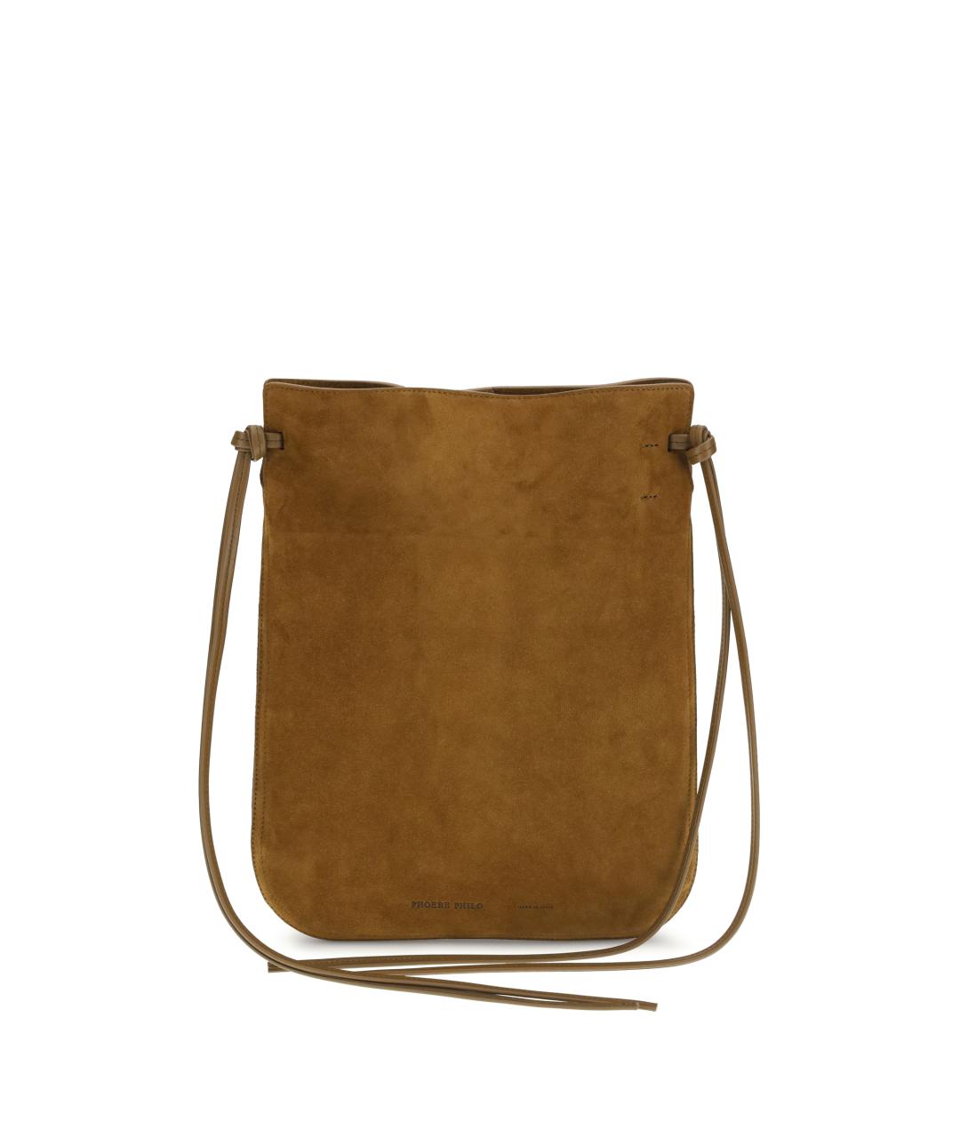 PHOEBE PHILO Коричневая замшевая сумка через плечо, фото 1