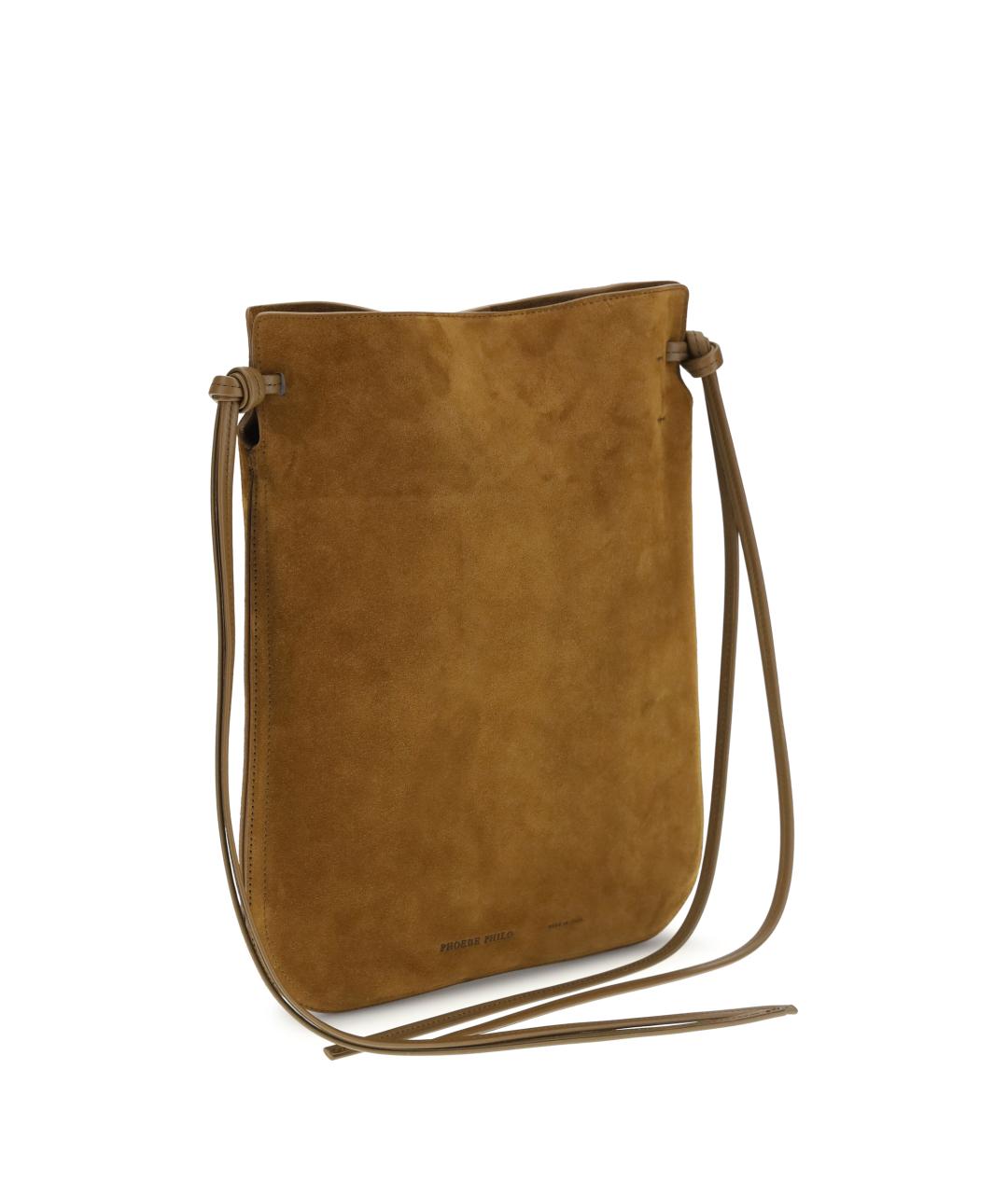 PHOEBE PHILO Коричневая замшевая сумка через плечо, фото 2