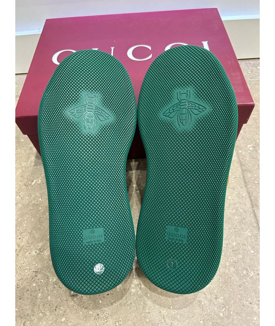 GUCCI Мульти кожаные кроссовки, фото 7