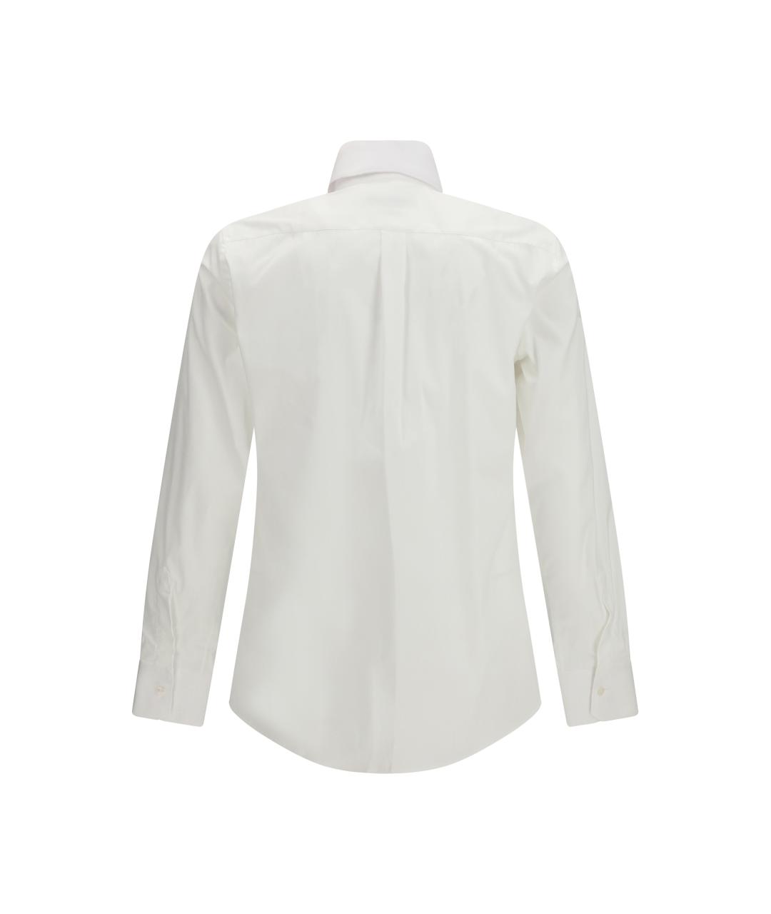 DOLCE&GABBANA Белая шерстяная классическая рубашка, фото 2