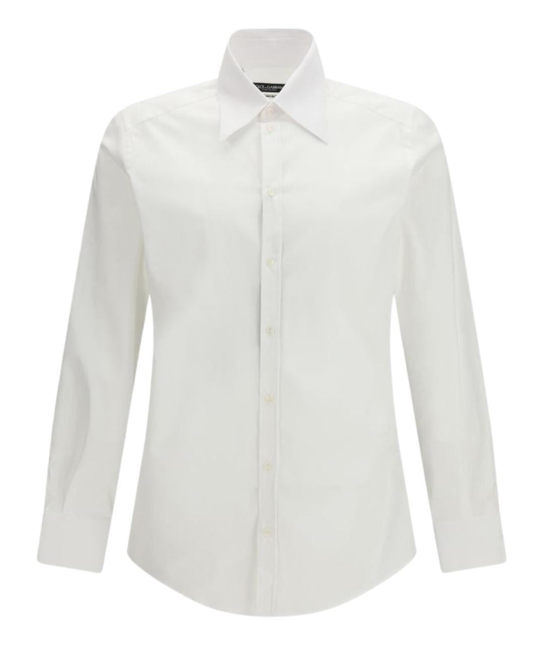 DOLCE&GABBANA Белая шерстяная классическая рубашка, фото 1